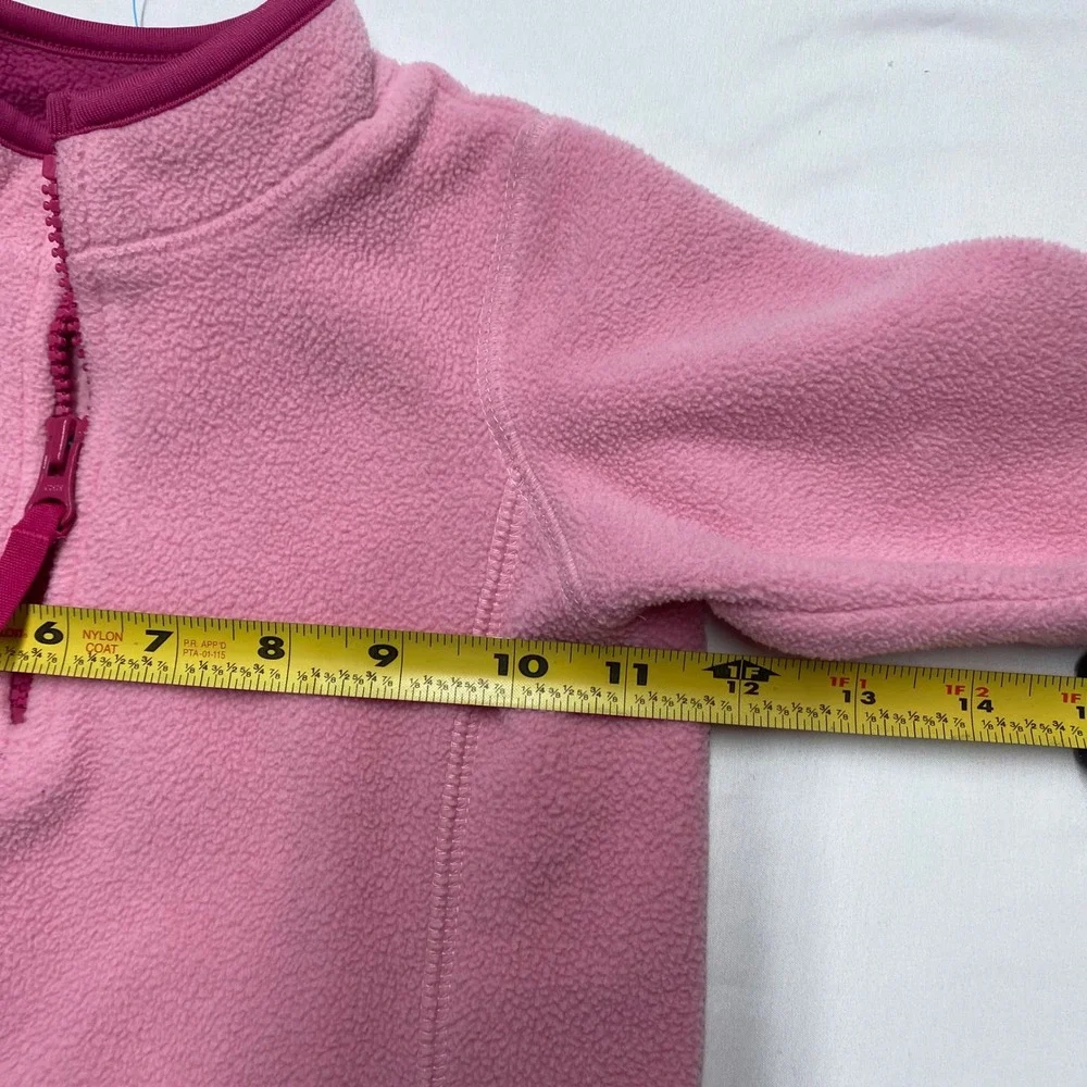 Old Navy Baby Girl Pink Quarter Zip Fleece Pullover Mock Neck 12-18 Months